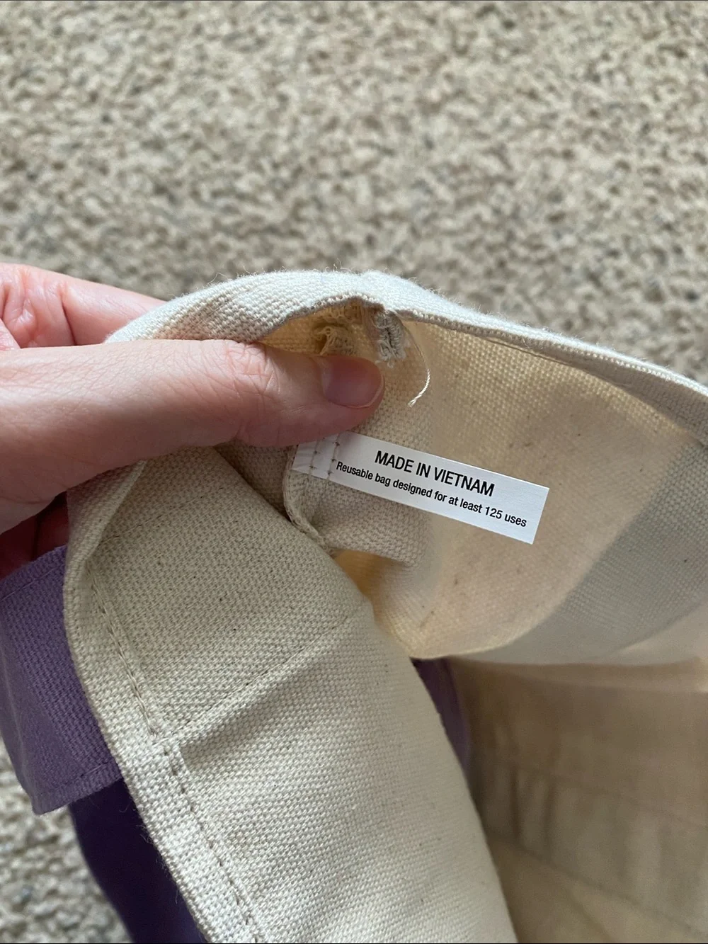 Trader Joe’s Lavender & Cream Mini Pastel Tote Bag